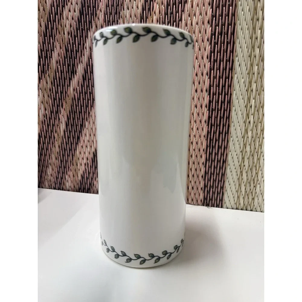 Vintage Portugal Flower Vase Estrella de Conimbrica Floral Hand Painted A Relvas